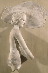 Reliëf dat een vrouw in profiel afbeeldt, uit Tunesië door Roman